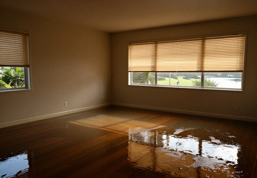 Water-damaged carpet in Allambie Heights home before drying